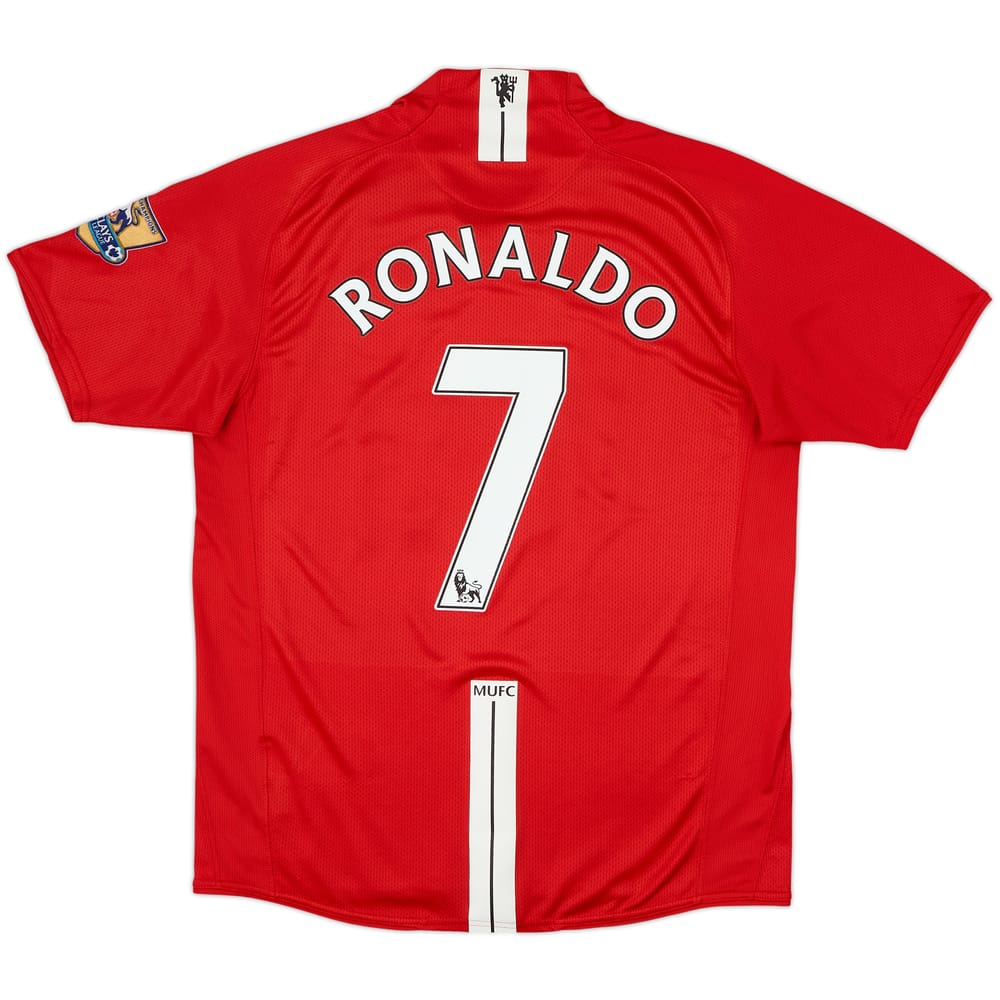 2007-09 Manchester United Home Shirt Ronaldo #7 - 9/10 - (M)