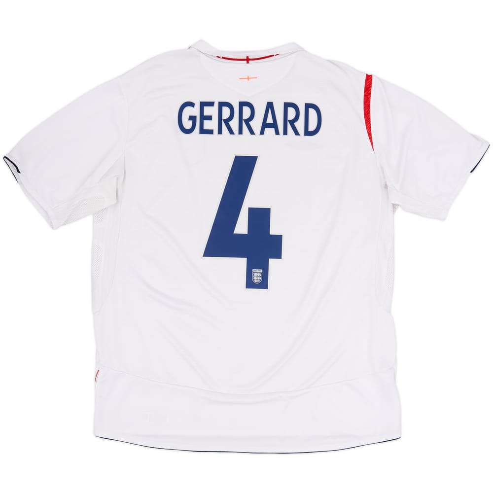 2005-07 England Home Shirt Gerrard #4 - 6/10 - (XXL)