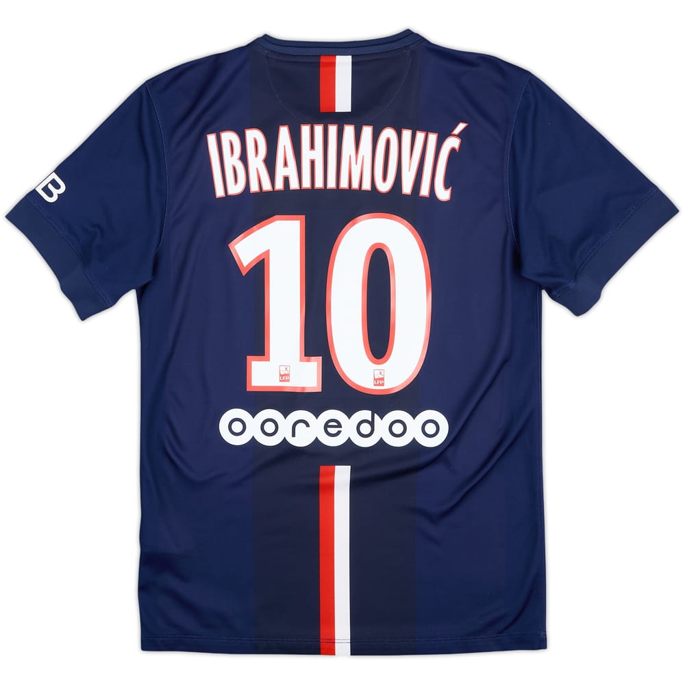 2014-15 Paris Saint-Germain Home Shirt Ibrahimovic #10 - 6/10 - (S)