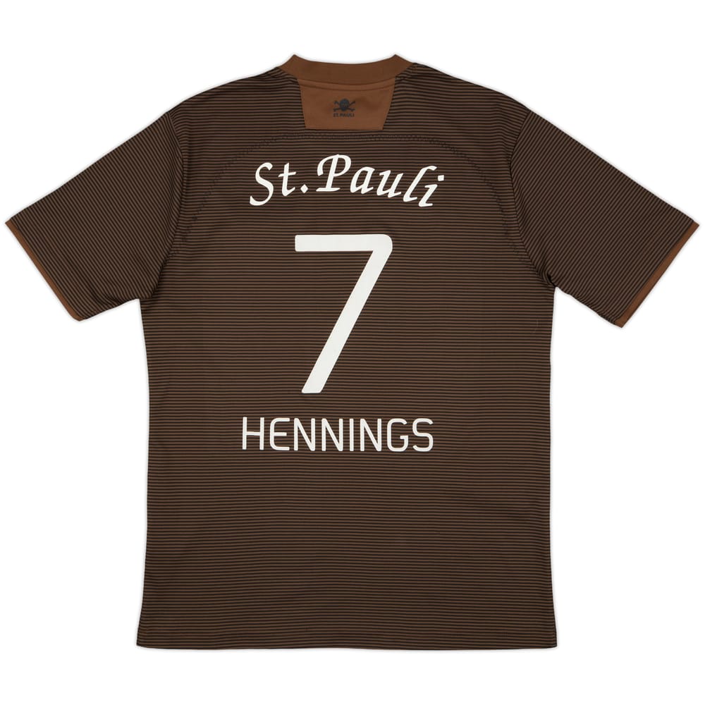 2008-09 St Pauli Signed Home Shirt Hennings #7 - 9/10 - (M)