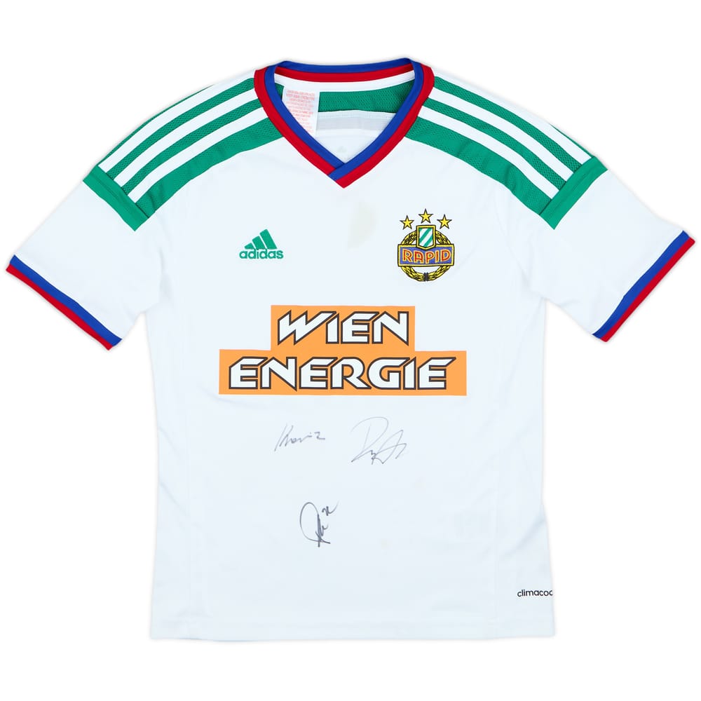 2014-16 Rapid Vienna Signed Away Shirt - 6/10 - (M.Boys)
