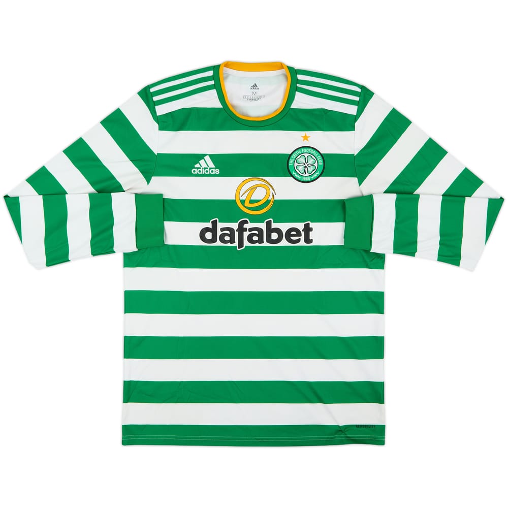 2020-21 Celtic Home L/S Shirt - 8/10 - (M)