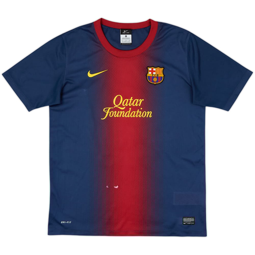 2012-13 Barcelona Basic Home Shirt - 4/10 - (XL.Boys)