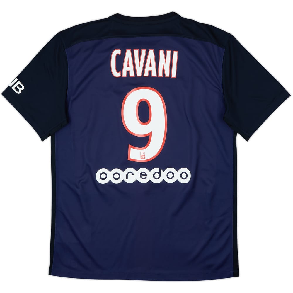 2015-16 Paris Saint-Germain Home Shirt Cavani #9 - 9/10 - (M)