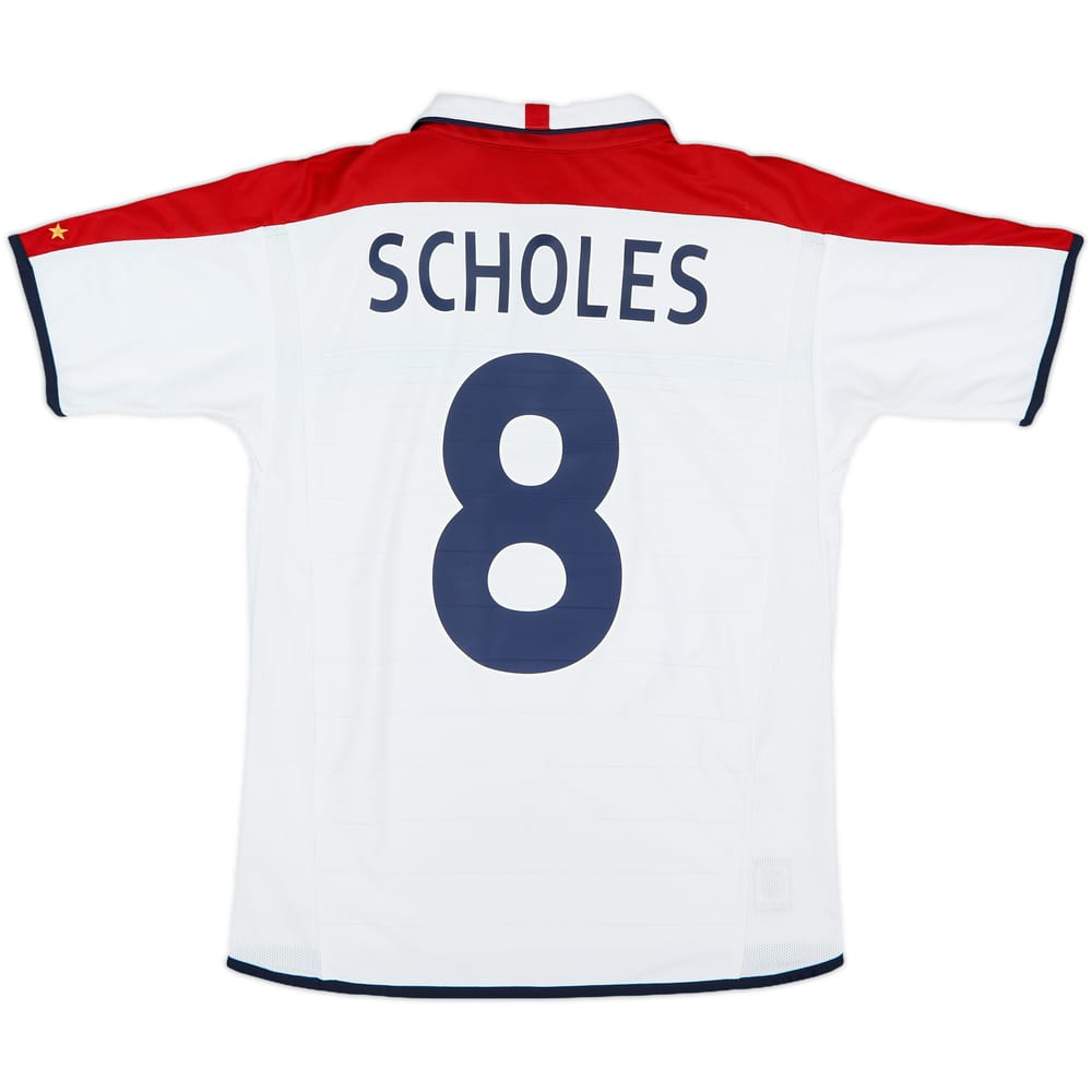 2003-05 England Home Shirt Scholes #8 - 8/10 - (Women's M)