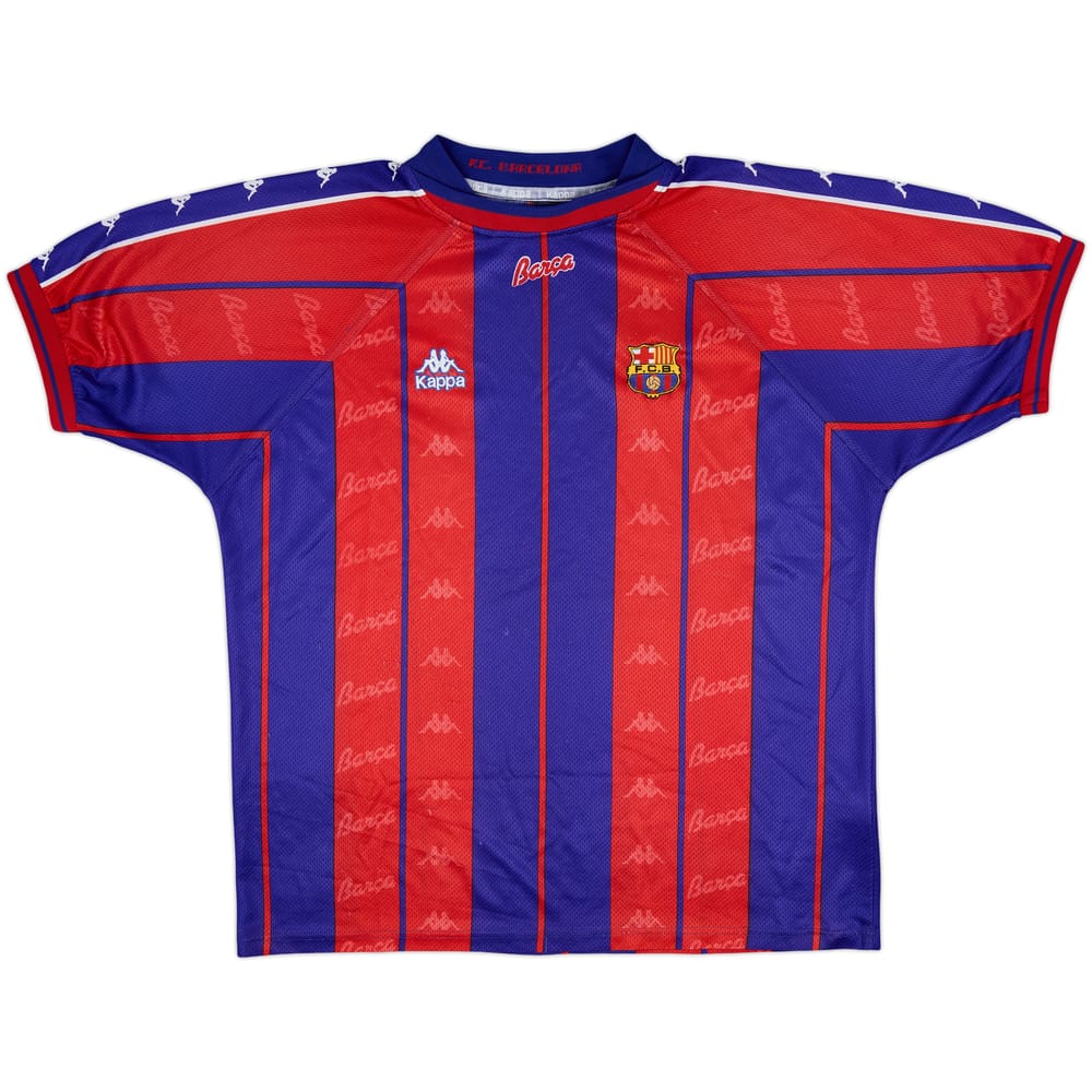 1997-98 Barcelona Home Shirt - 8/10 - (XL)
