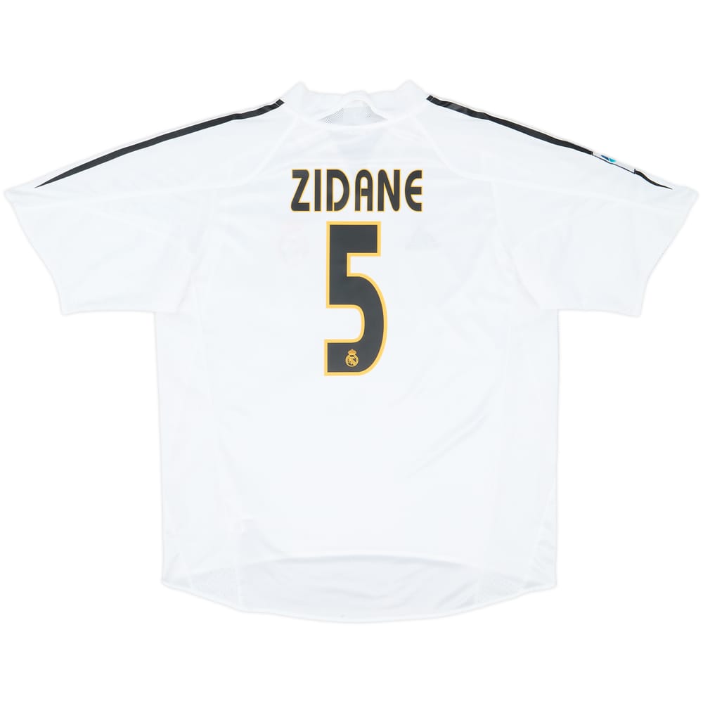 2004-05 Real Madrid Home Shirt Zidane #5 - 8/10 - (L)