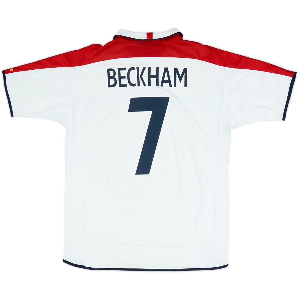2003-05 England Home Shirt Beckham #7 - 5/10 - (L)
