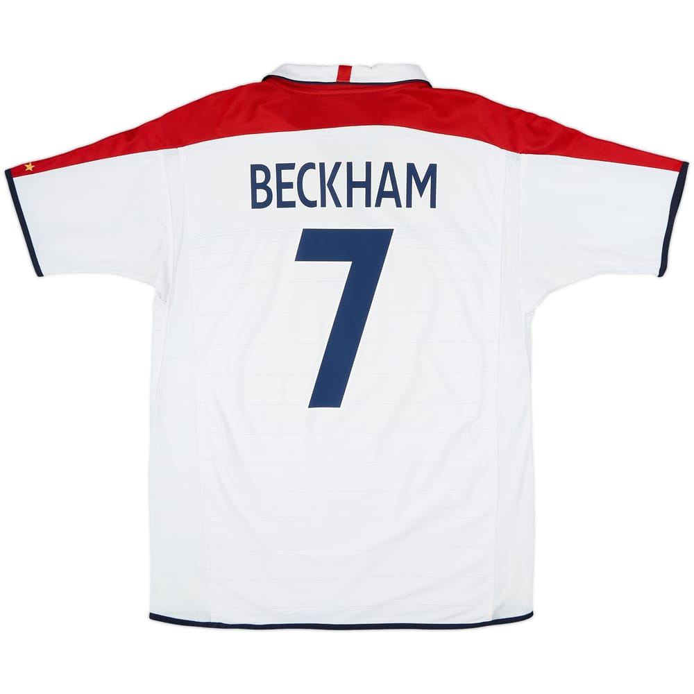 2003-05 Inglaterra Local Camiseta Beckham #7 - 5/10 - (L)
