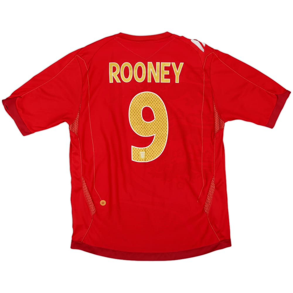 2006-08 England Away Shirt Rooney #9 - 6/10 - (L)