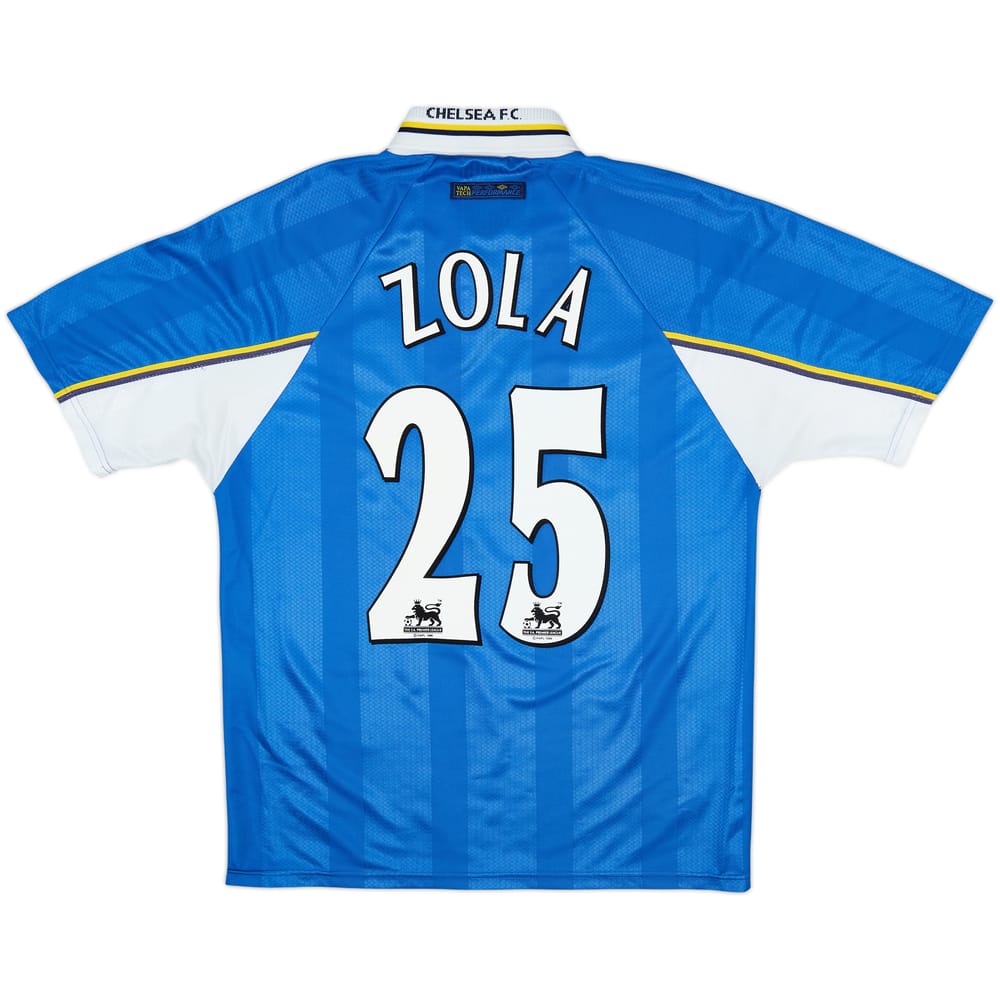 1997-99 Chelsea Home Shirt Zola #25 - 7/10 - (M)