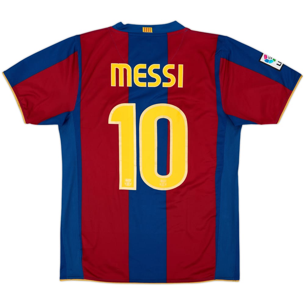2007-08 Barcelona Home Shirt Messi #19 - 9/10 - (M)