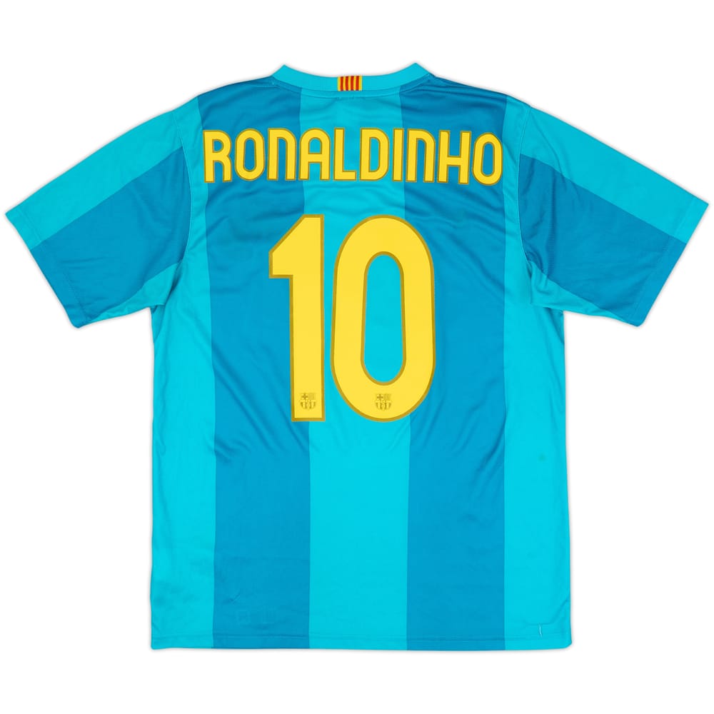2007-09 Barcelona Basic Away Shirt Ronaldinho #10 - 7/10 - (M)