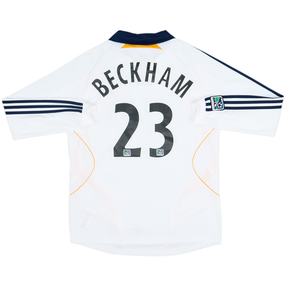 Camiseta de local L/S del LA Galaxy 2007-08 Beckham #23 (M)