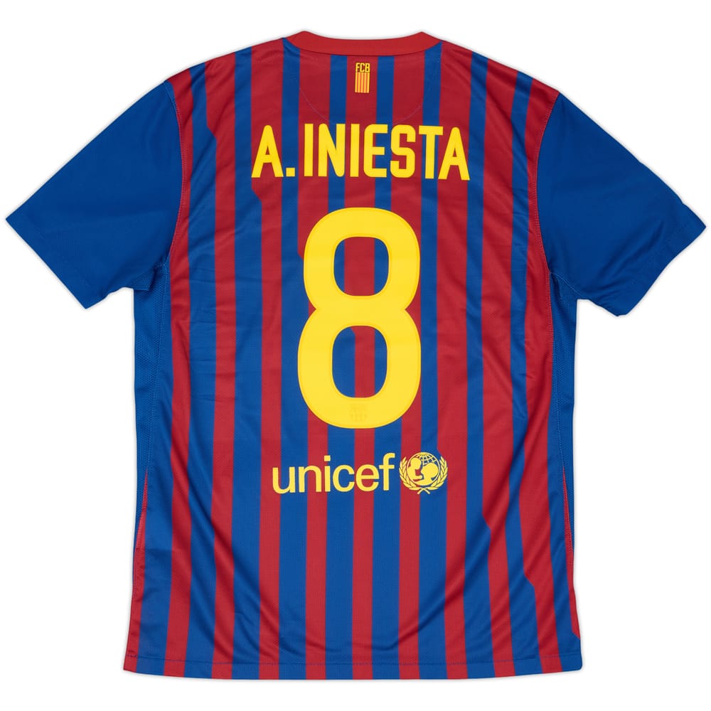 2011-12 Barcelona Home Shirt A.Iniesta #8 - 9/10 - (M)