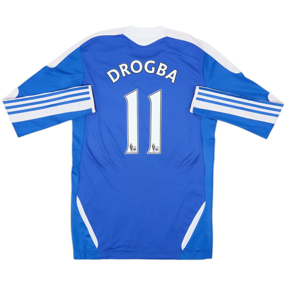2011-12 Chelsea TechFit Player Issue Home L/S Shirt Drogba #11 - 8/10 - (M)