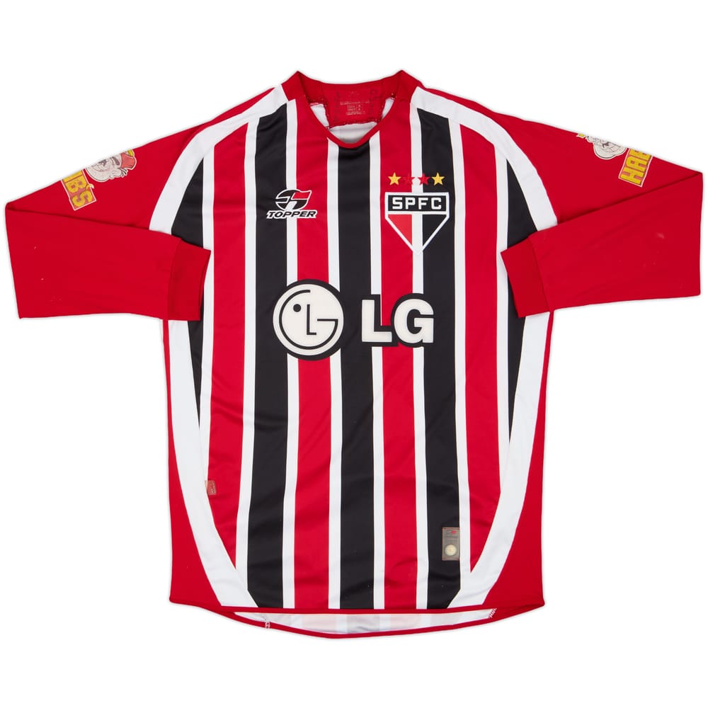 2005 Sao Paulo Away L/S Shirt #9 - 6/10 - (L)