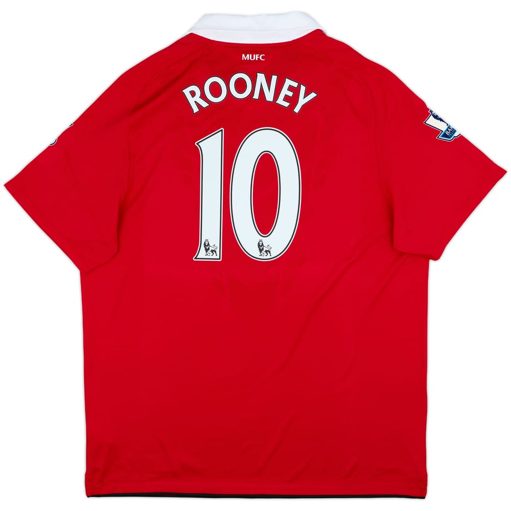 2010-11 Manchester United Home Shirt Rooney #10 - 10/10 - (XL)
