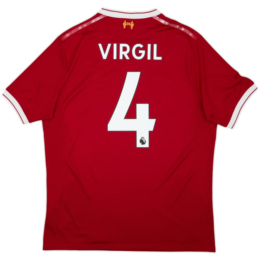 2017-18 Liverpool 125 Years Home Shirt Virgil #4 - 6/10 - (M)