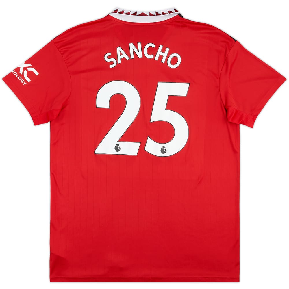 2022-23 Manchester United Home Shirt Sancho #25 - 8/10 - (XL)