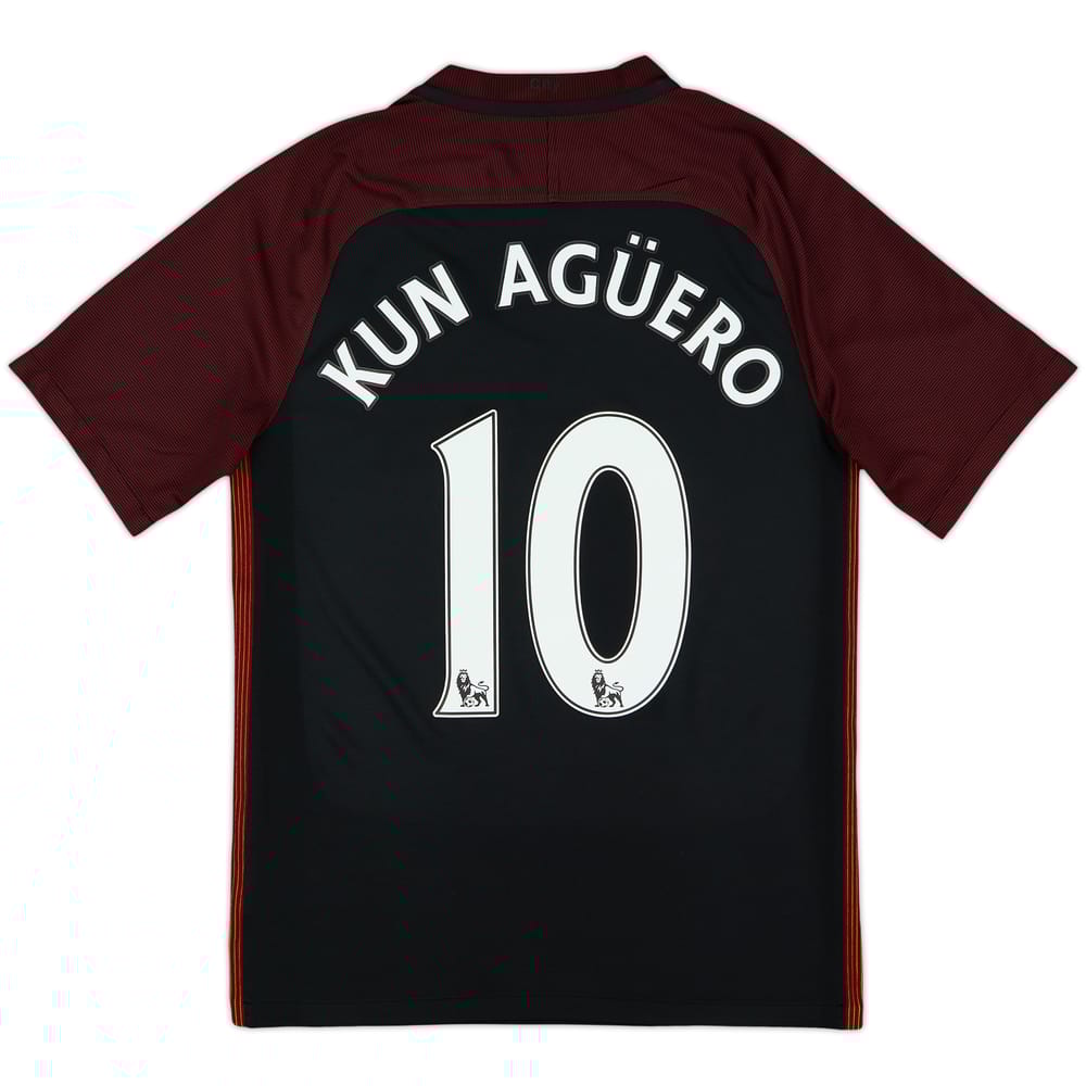 2016-17 Manchester City Away Shirt Kun Aguero #10 - 9/10 - (S)