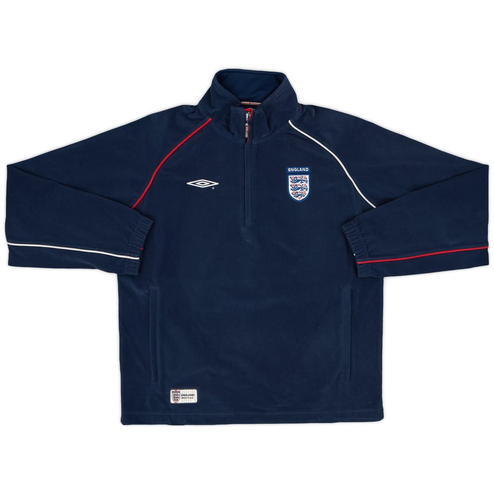 2002-04 England Umbro 1/4 Zip Fleece Top - 7/10 - (S)