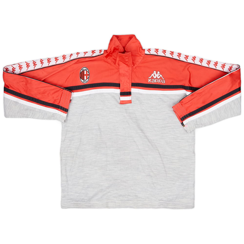 1987-88 AC Milan Kappa 1/4 Zip Track Jacket - 8/10 - (L)