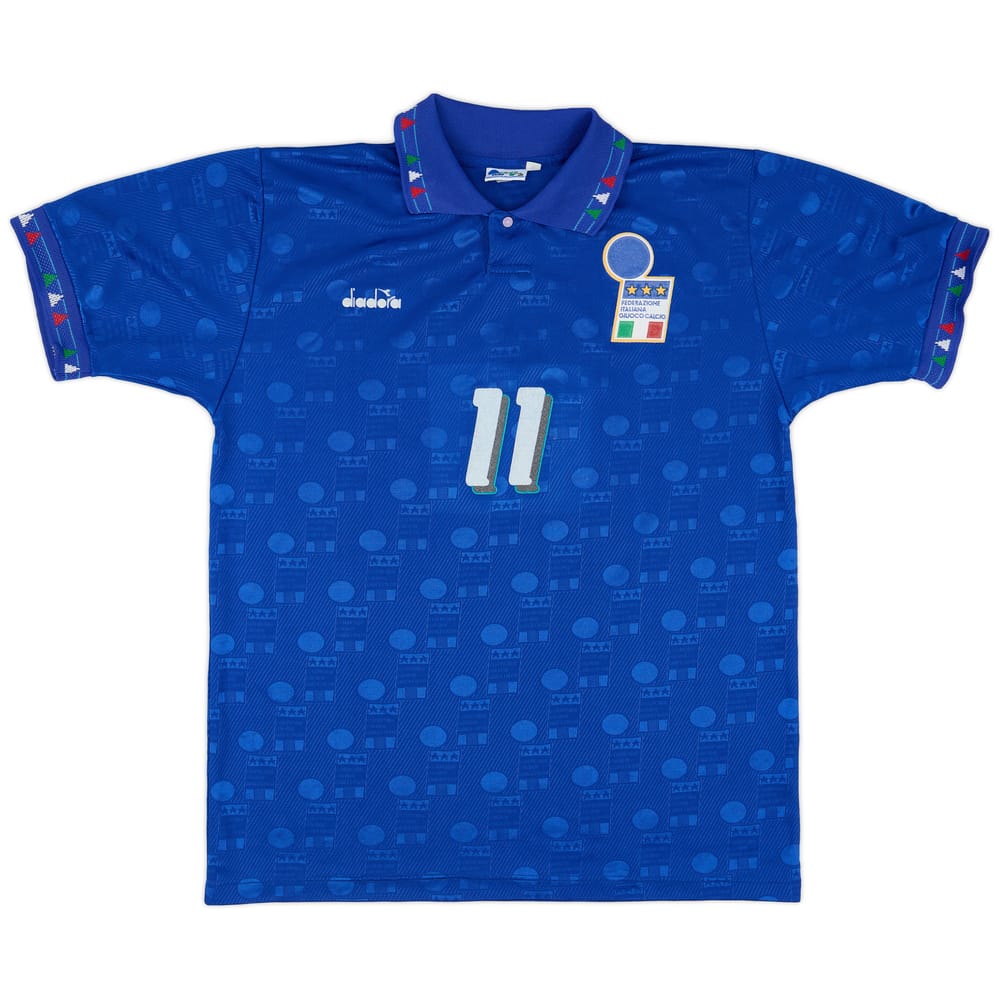 1994 Italy Home Shirt #11 - 7/10 - (L)