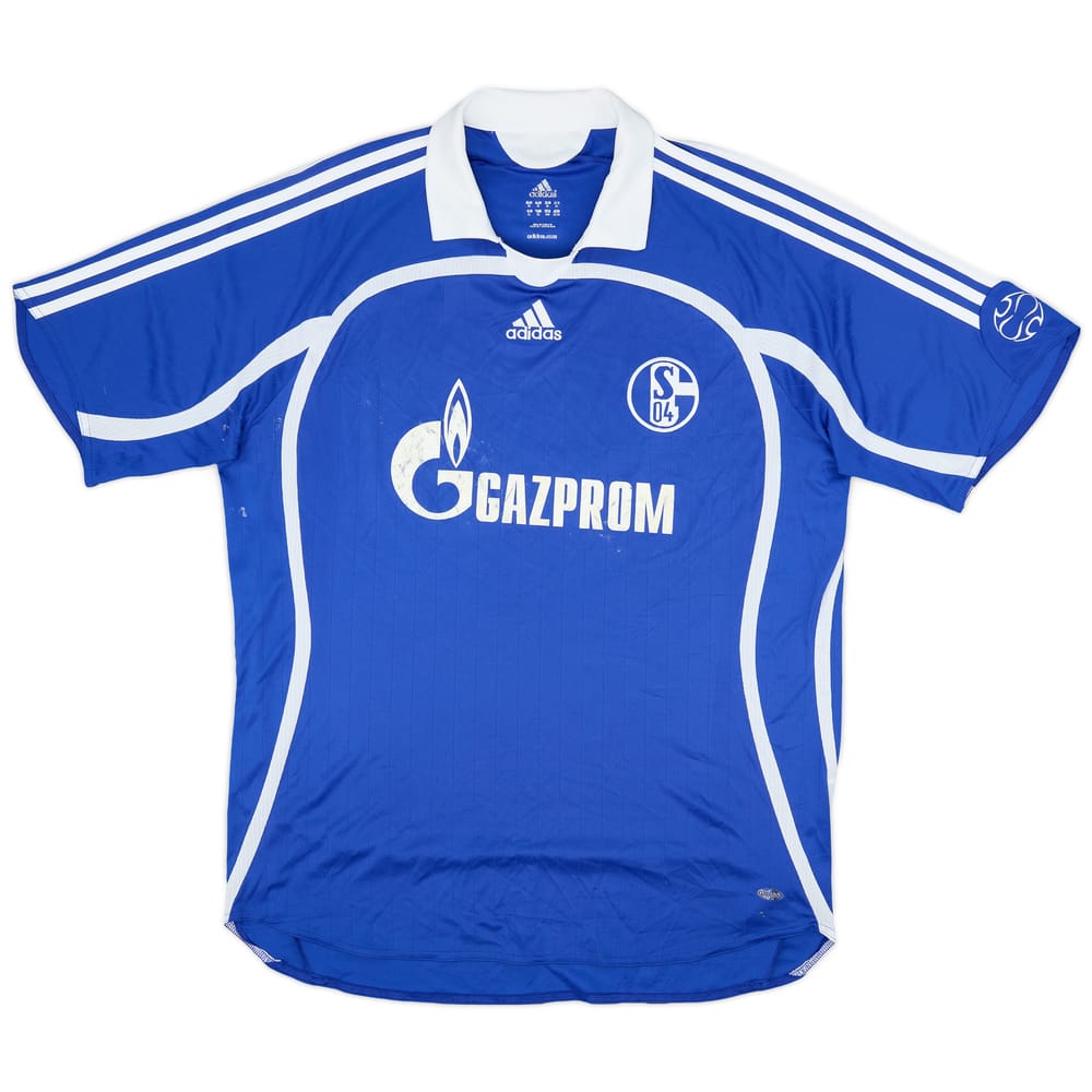 2007-08 Schalke 'Schalke-FanClub United Kingdom' Home Shirt - 4/10 - (XL)