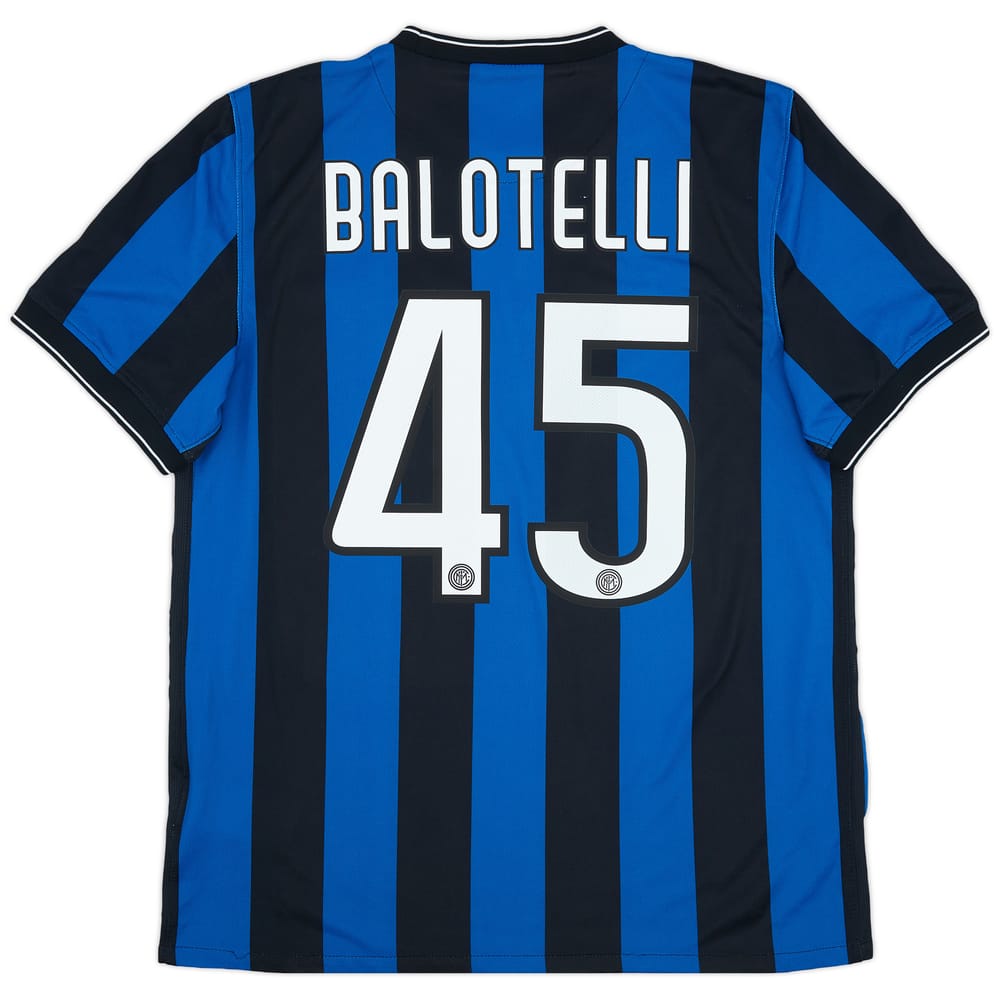 2009-10 Inter Milan Home Shirt Balotelli #45 - 9/10 - (L)