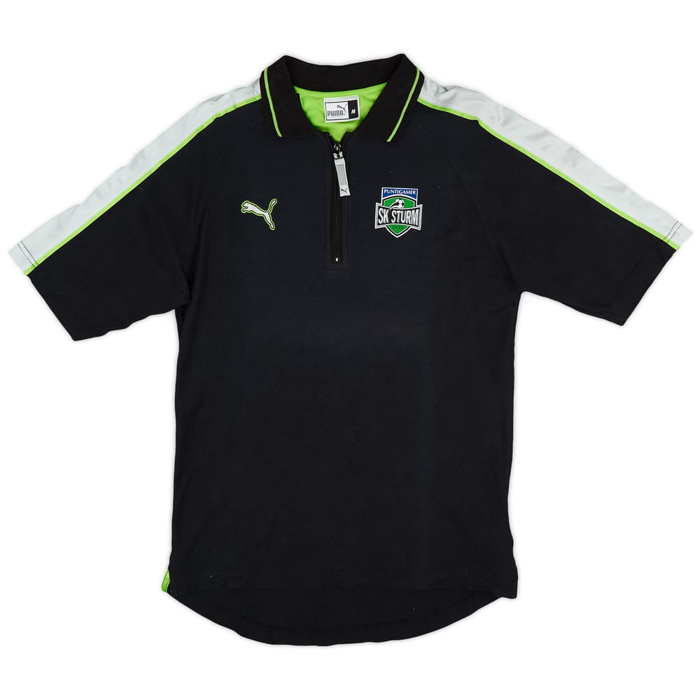 2001-02 Sturm Graz Puma 1/4 Zip Polo - 8/10 - (M)