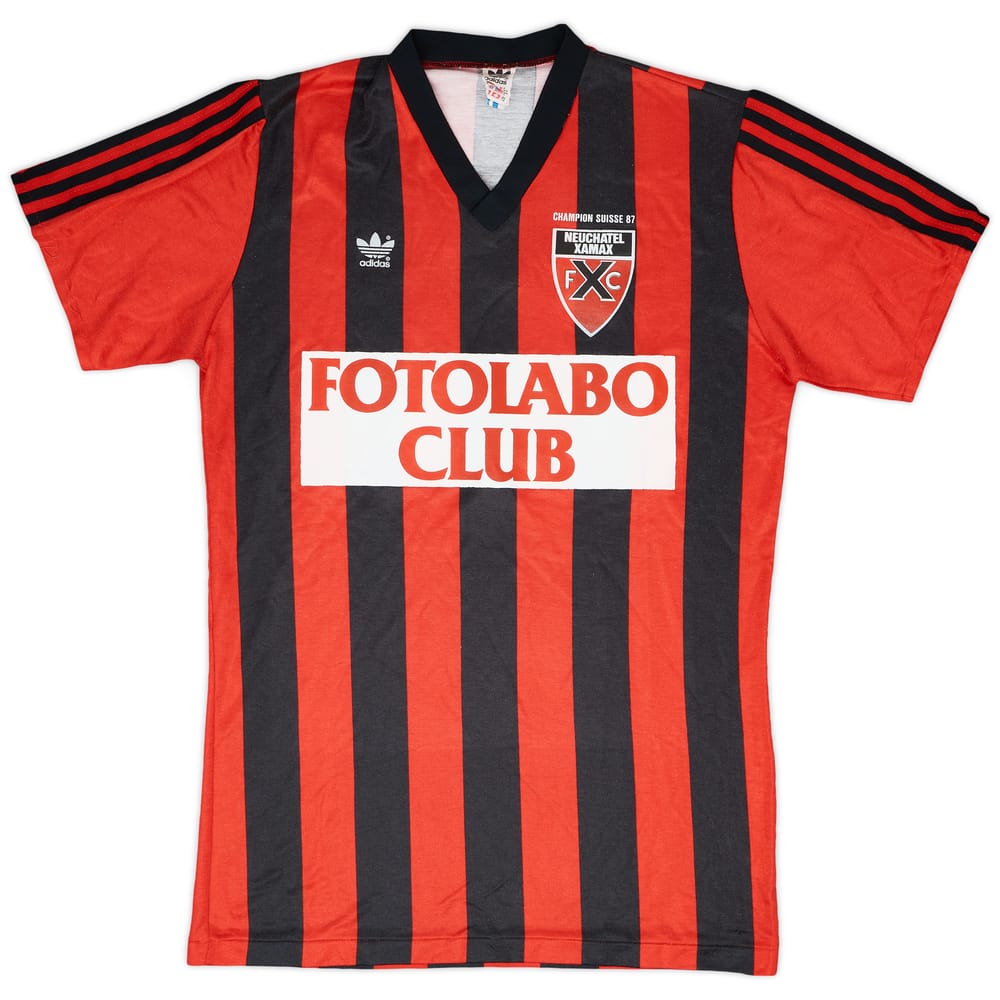 1987-88 Neuchatel Xamax Match Issue Home Shirt #13