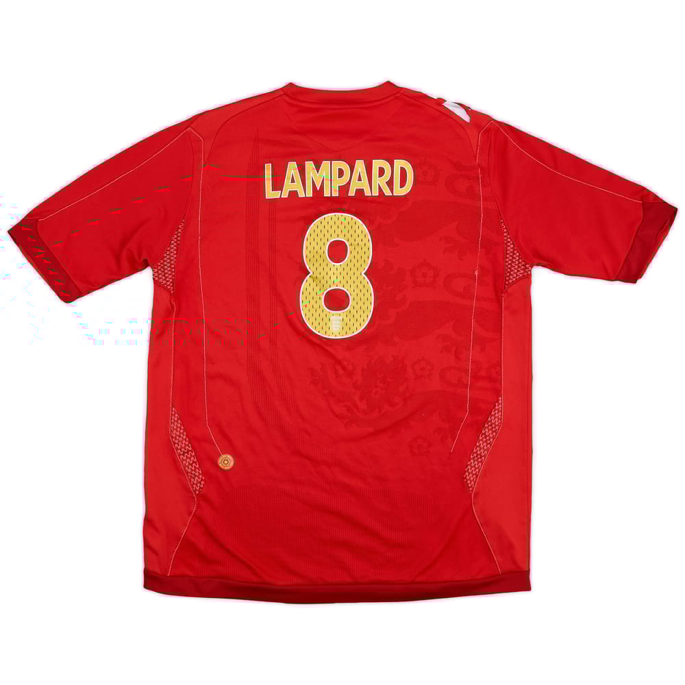 2006-08 England Away Shirt Lampard #8 - 6/10 - (XL.Boys)
