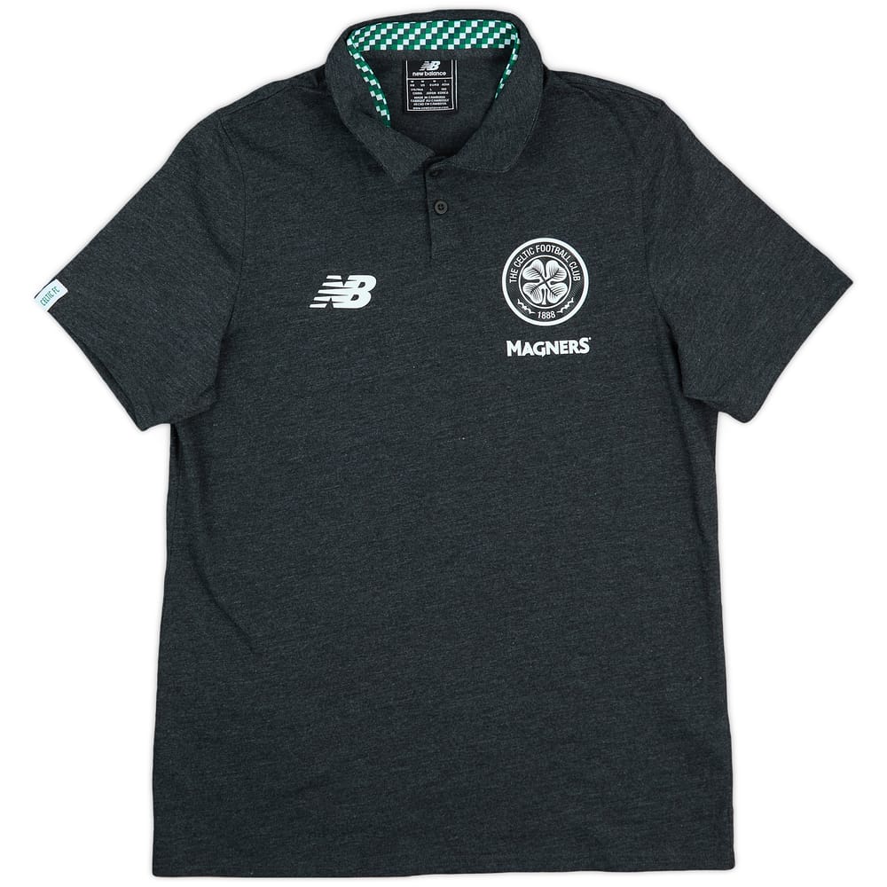 2017-18 Celtic New Balance Polo Shirt - 9/10 - (M)