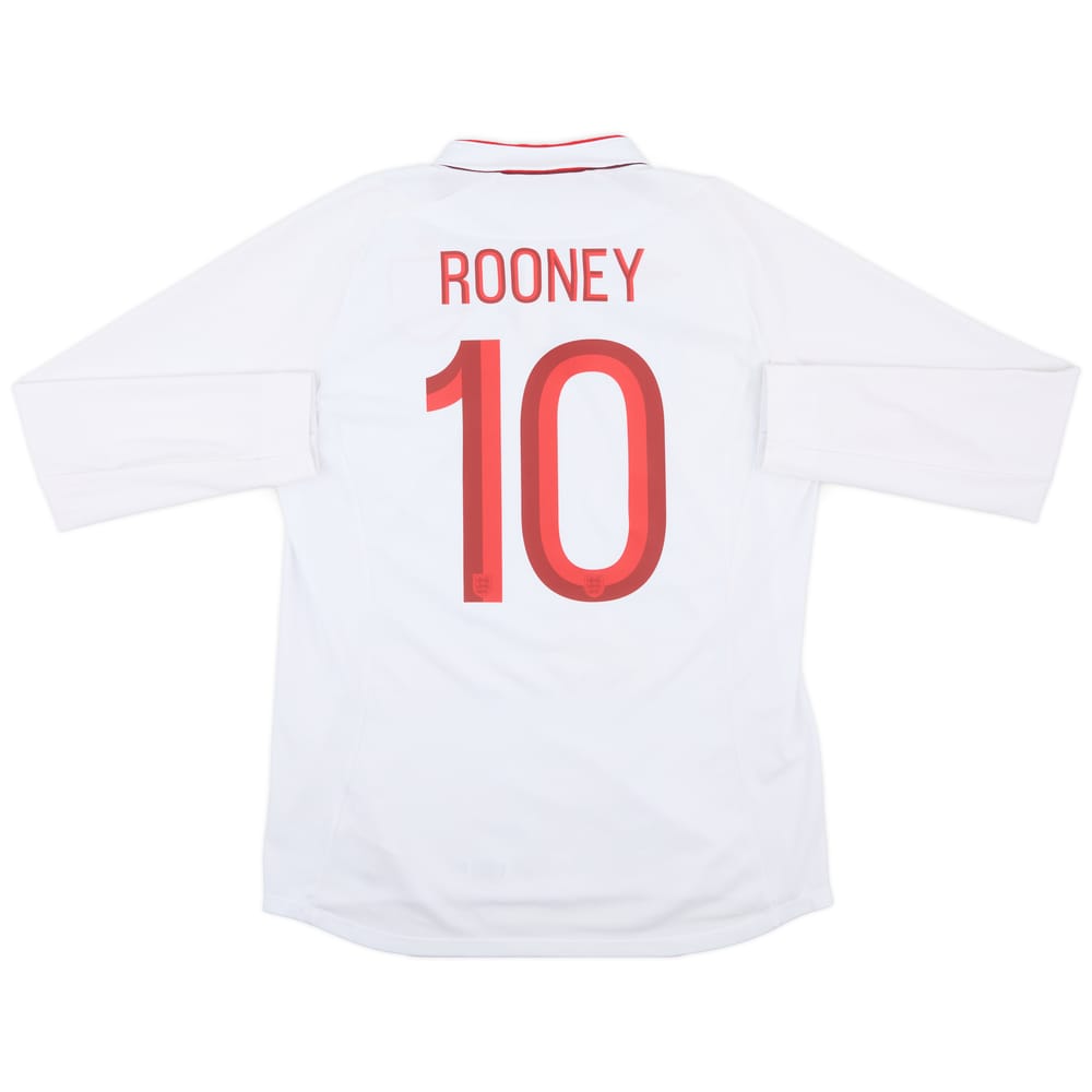 2012-13 England Home L/S Shirt Rooney #10 - 9/10 - (L)