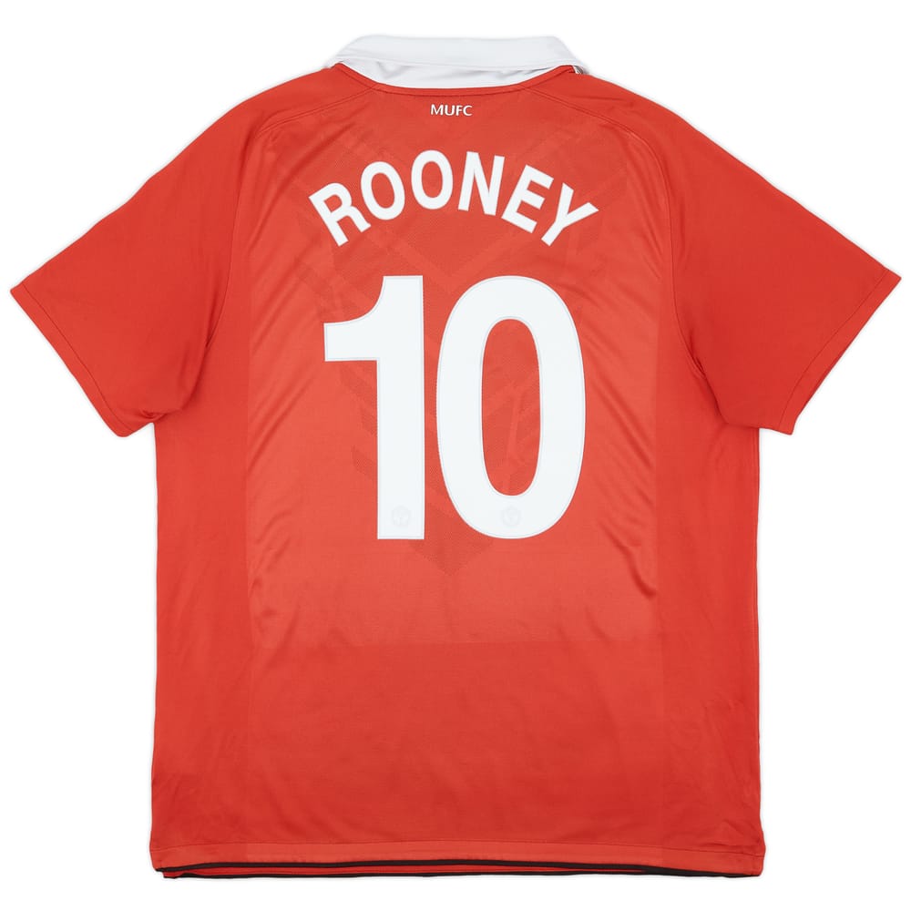 2010-11 Manchester United Home Shirt Rooney #10 - 5/10 - (XL)