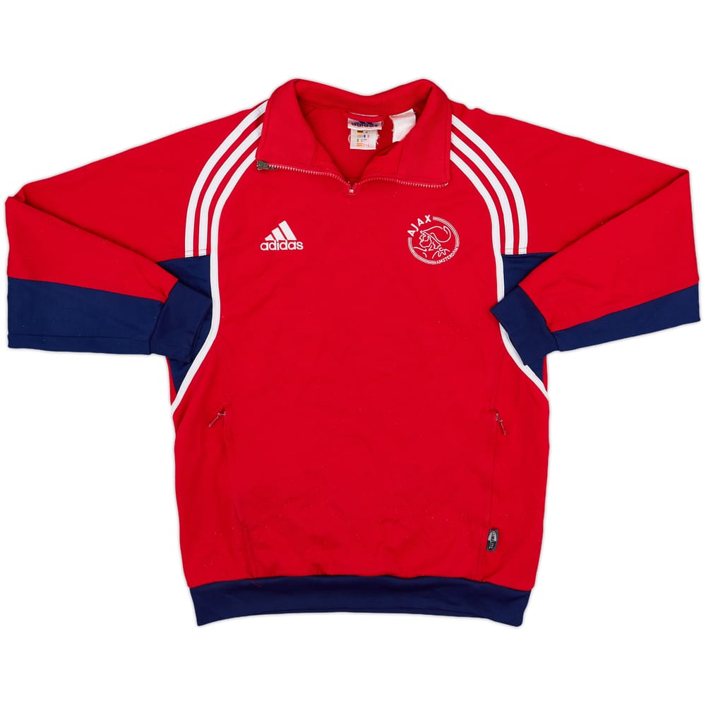 2000-01 Ajax adidas 1/4 Zip Sweat Top - 5/10 - (XL.Boys)