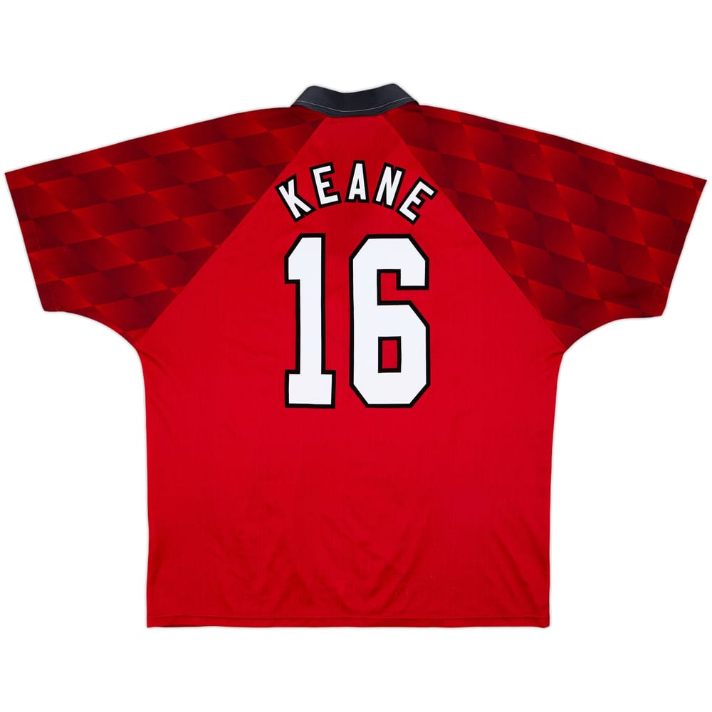 1996-98 Manchester United Home Shirt Keane #16 - 8/10 - (XL)