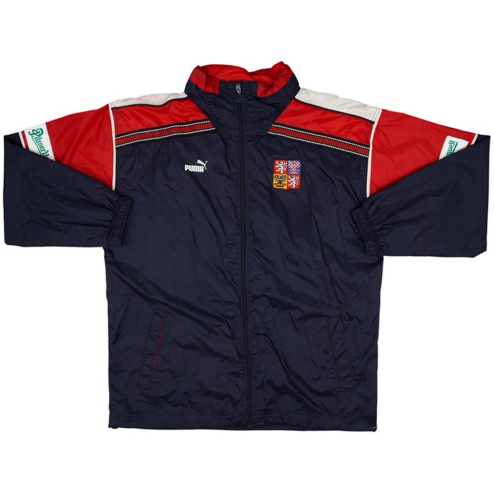 1998-00 Czech Republic Player Issue Puma Hooded Rain Jacket - 8/10 - (XXL)