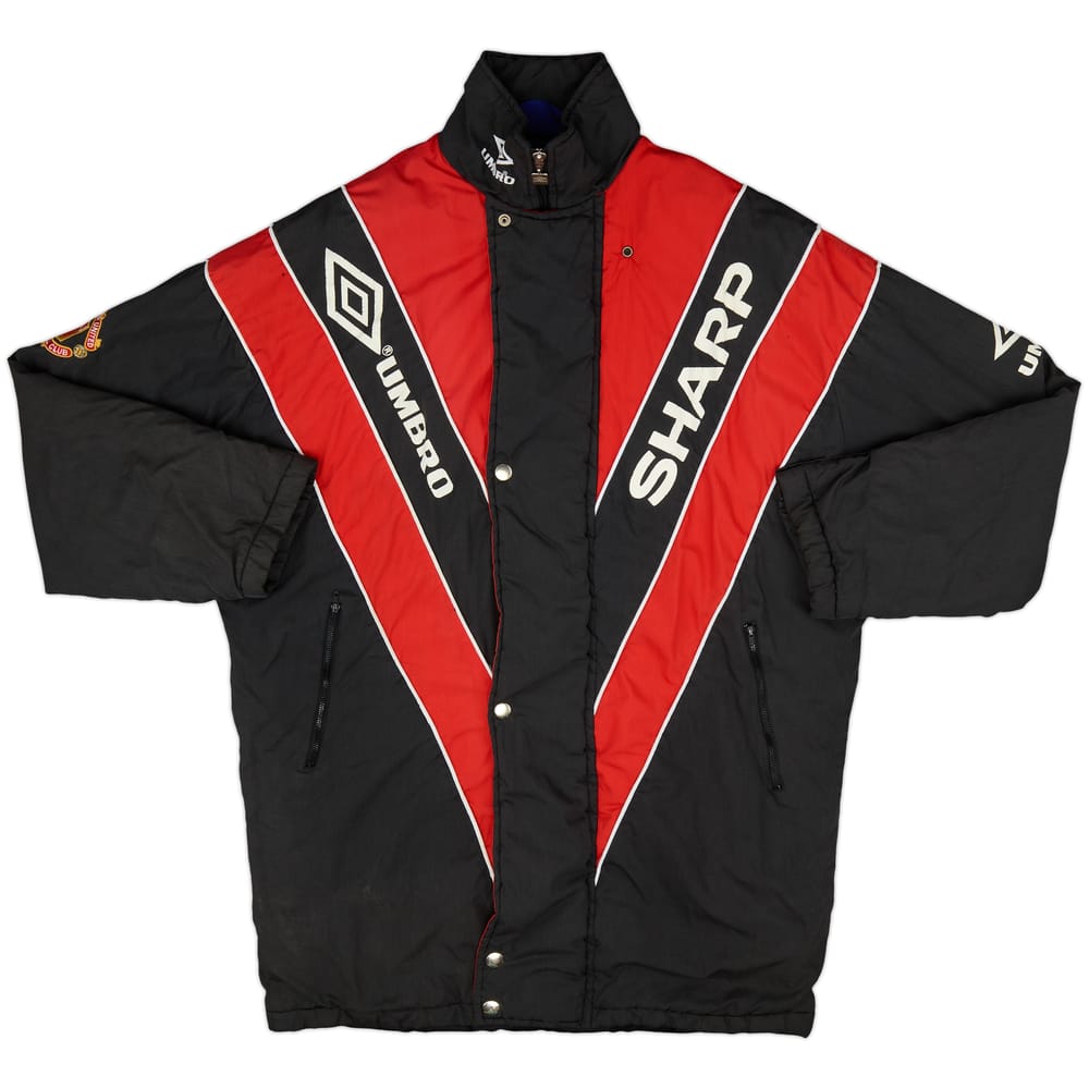 1992-93 Manchester United Umbro Padded Bench Coat - 6/10 - (L)