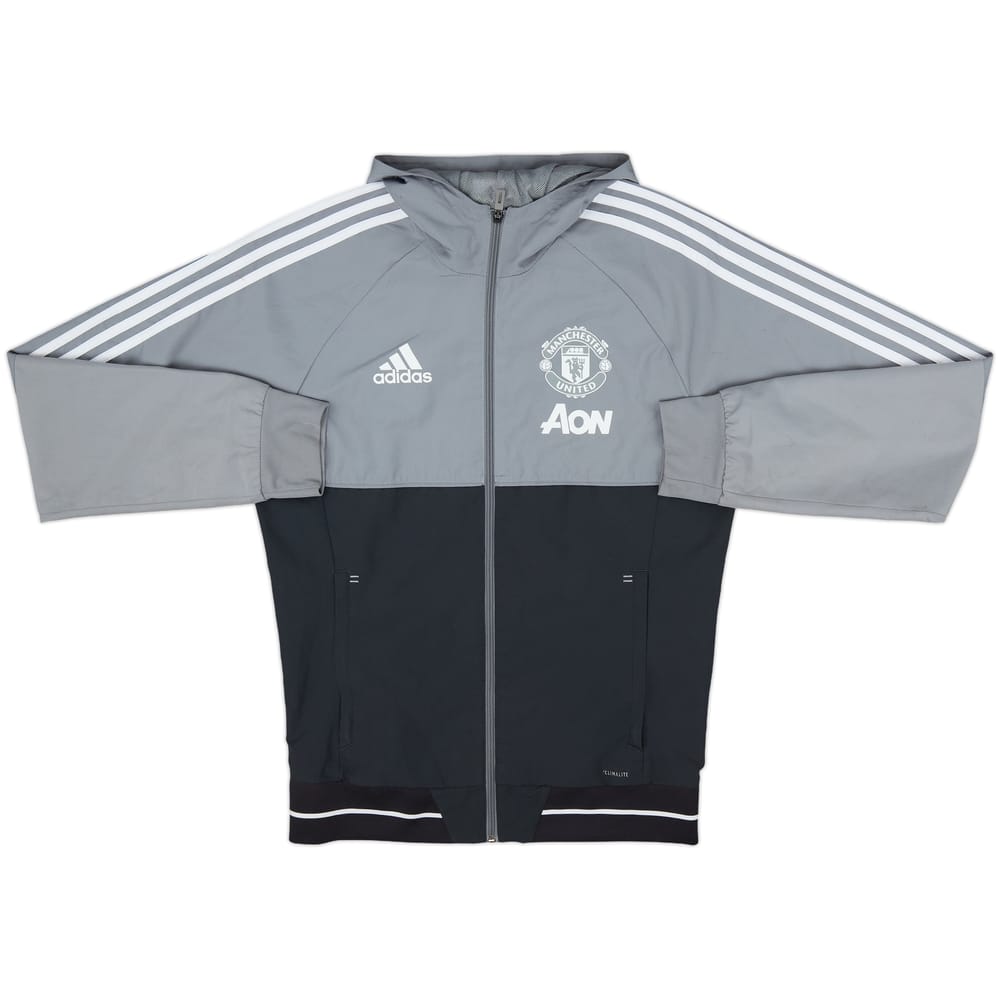2017-18 Manchester United adidas Hooded Track Jacket - 5/10 - (S)