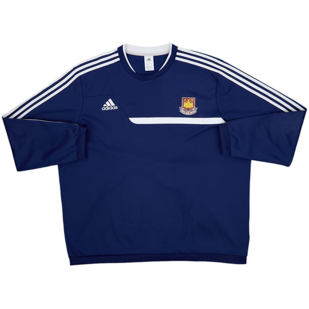 2013-14 West Ham United adidas Sweat Top - 8/10 - (XXL)