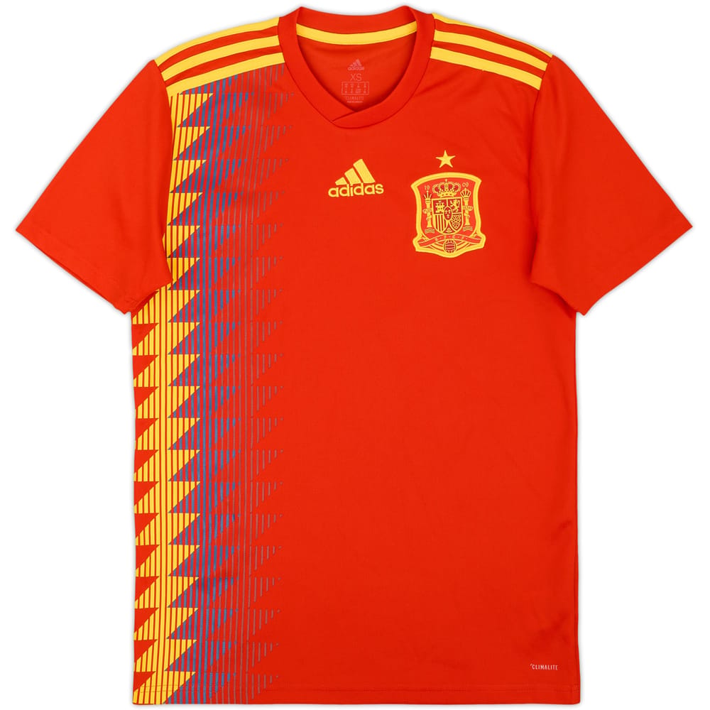 2018-19 Spain Home Shirt - 8/10 - (XS)