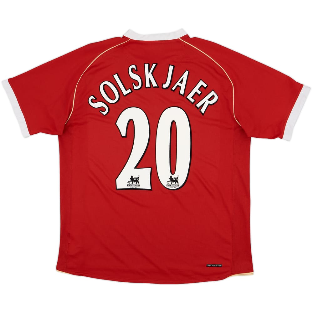 2006-07 Manchester United Home Shirt Solskjaer #20 - 7/10 - (S)