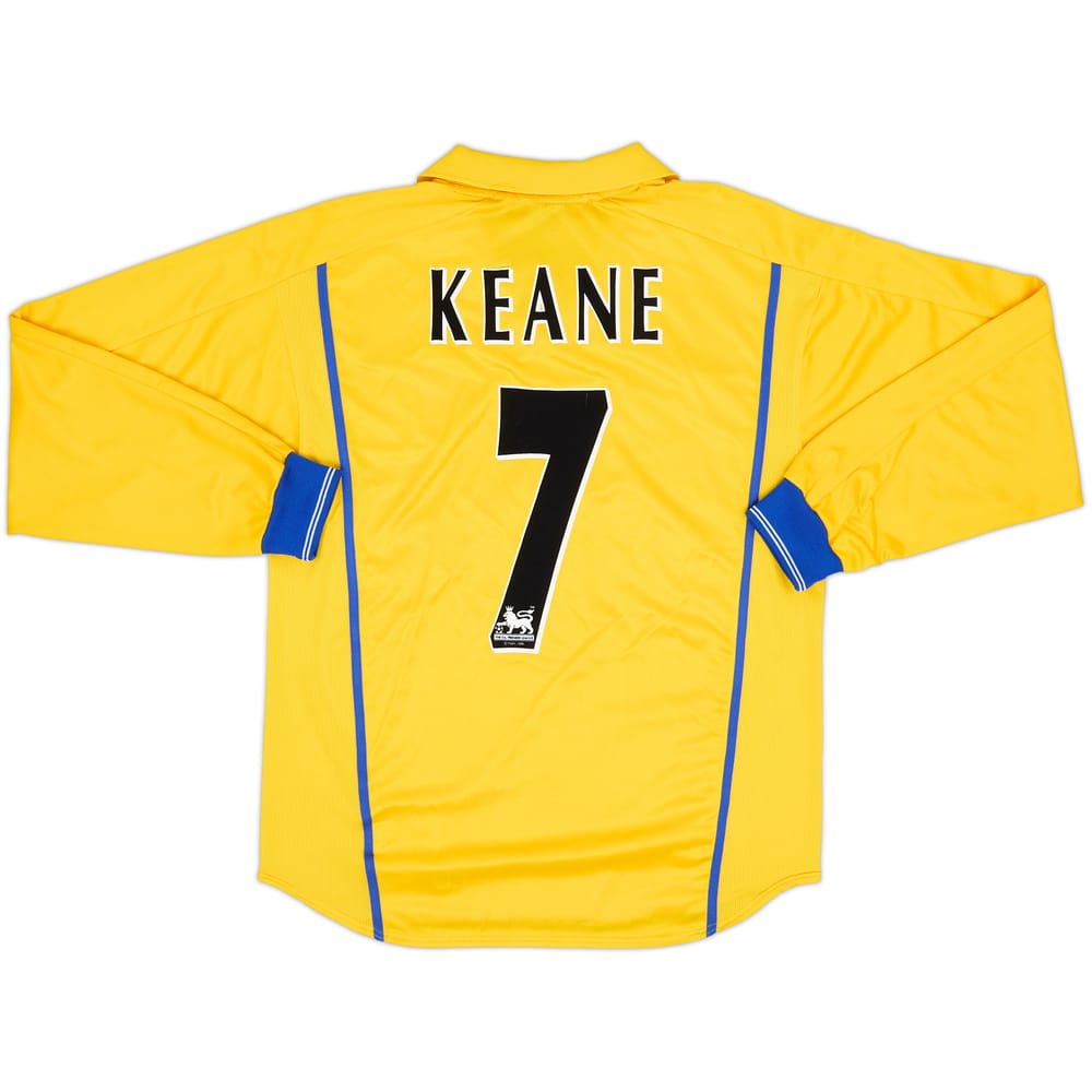 2000-02 Leeds United Away L/S Shirt Keane #7 - 8/10 - (L)