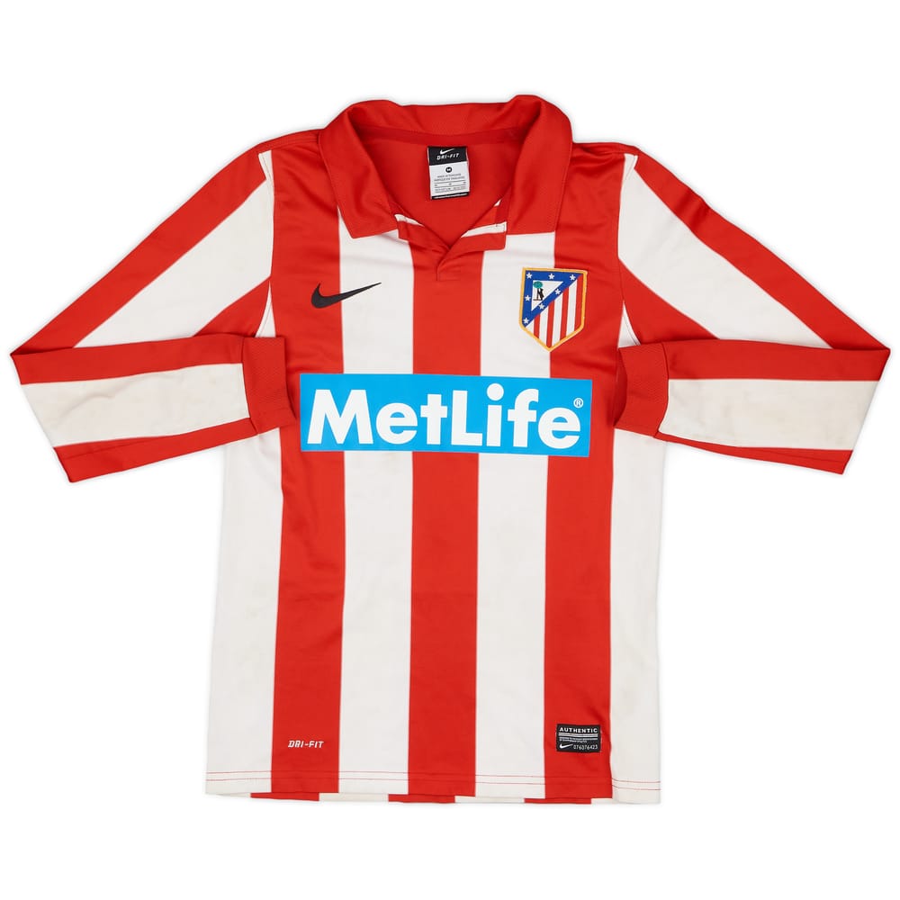 2013-14 Atletico Madrid Youth Match Issue Home L/S Shirt #26