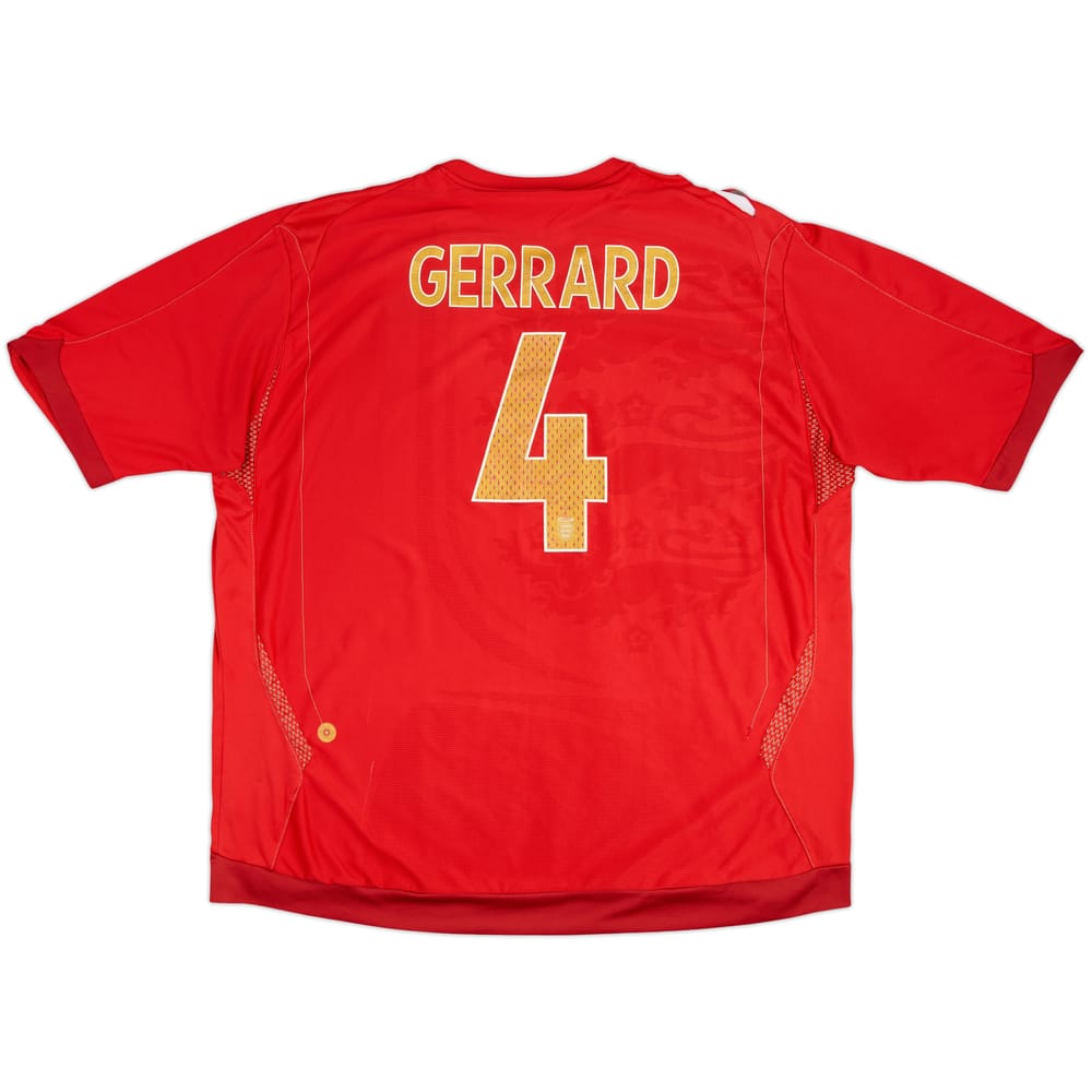 2006-08 England Away Shirt Gerrard #4 - 5/10 - (3XL)