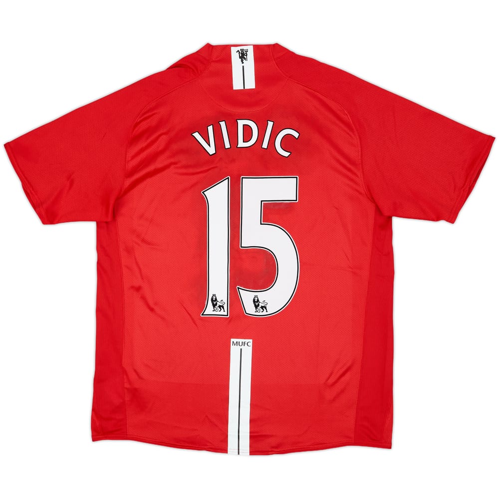 2007-09 Manchester United Home Shirt Vidic #15 - 5/10 - (L)