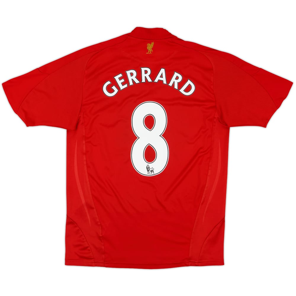 2008-10 Liverpool Home Shirt Gerrard #8 - 6/10 - (XL.Boys)