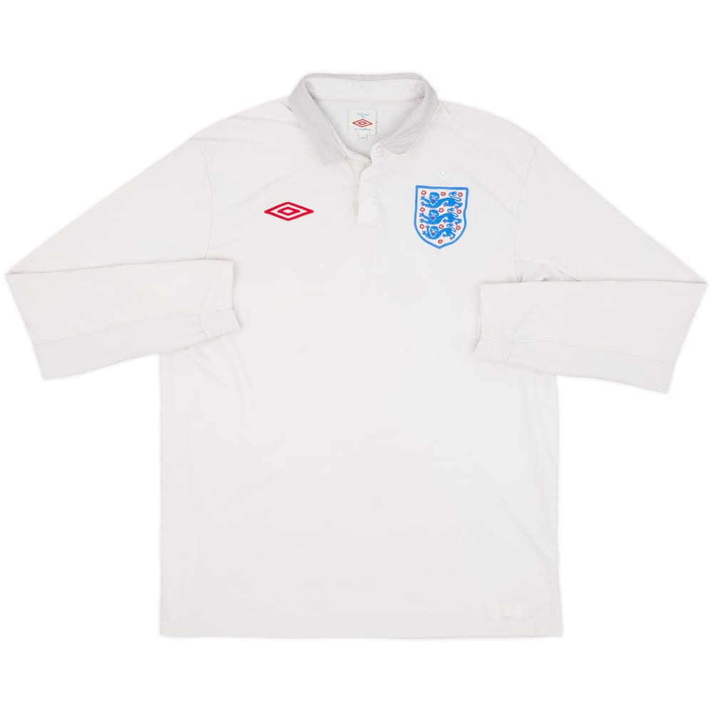 2009-10 England Home L/S Shirt - 5/10 - (L)